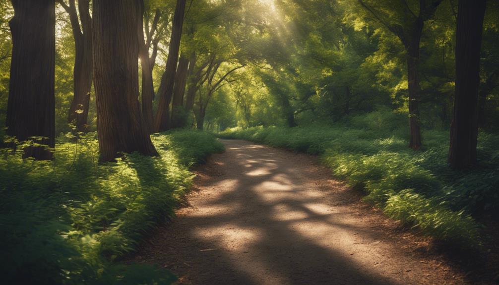 exploring woodland trails ahead