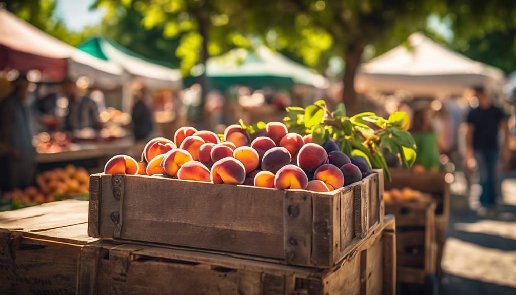 summertime bounty of peaches